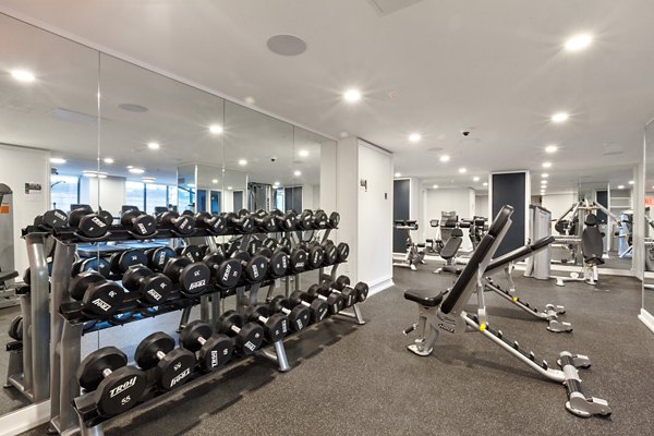 fitness center at The Lanthian Apartments            