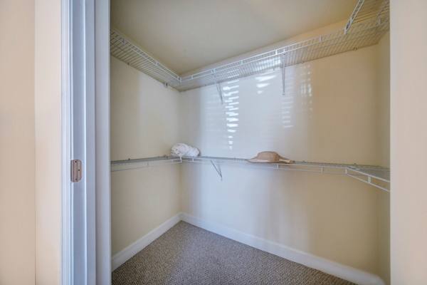 bedroom closet at Solle Davie Luxury Apartments