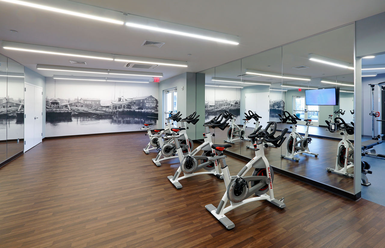 Gym at The Shipyard At Port Jefferson Harbor Apartments (2 of 2)