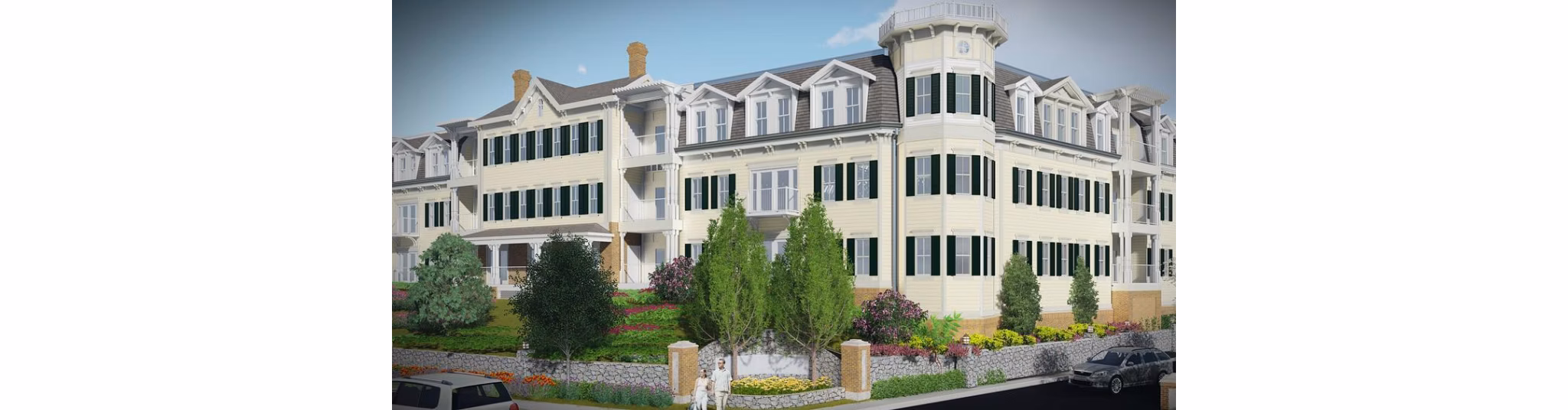 The Shipyard at Port Jefferson Harbor: Luxury waterfront apartment exterior