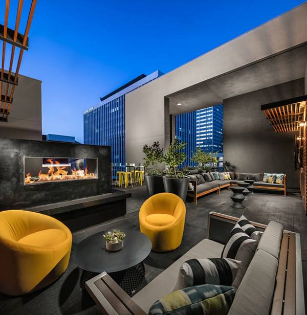 fire pit at The Pearl Apartments