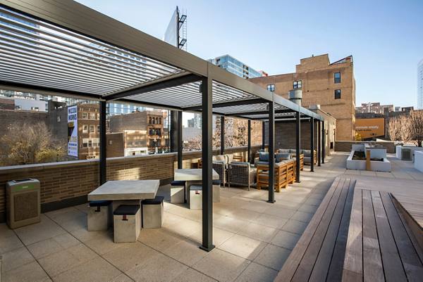 patio at EMME Chicago Apartments