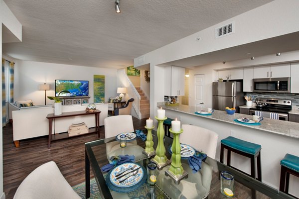 dining room at The Quaye at Palm Beach Gardens Apartments