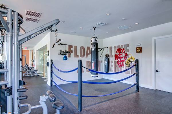 fitness center at The Quaye at Palm Beach Gardens Apartments