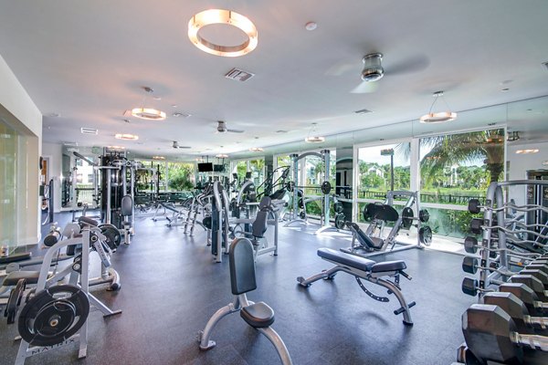 fitness center at The Quaye at Palm Beach Gardens Apartments           