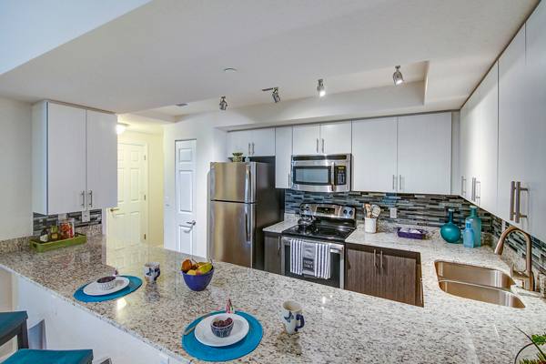 kitchen at The Quaye at Palm Beach Gardens Apartments               