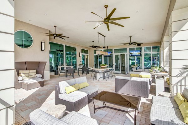 patio at The Quaye at Palm Beach Gardens Apartments                     