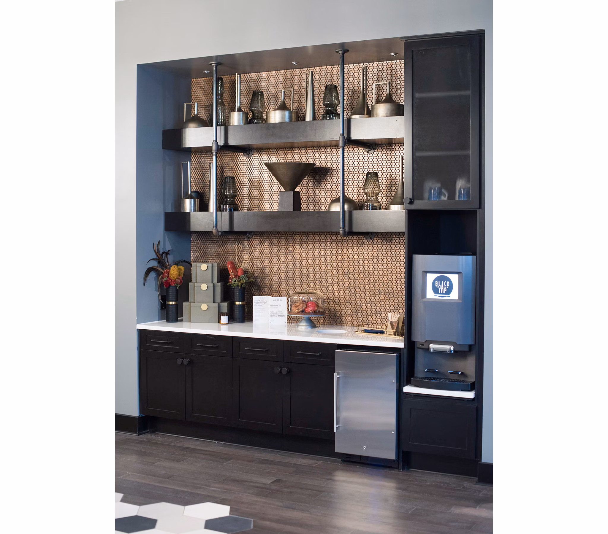 Clubhouse with luxurious seating and modern decor at The Guild Apartments