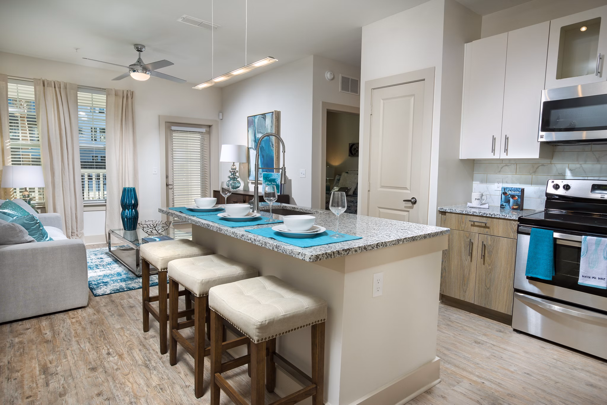 kitchen at Sea Glass Apartments