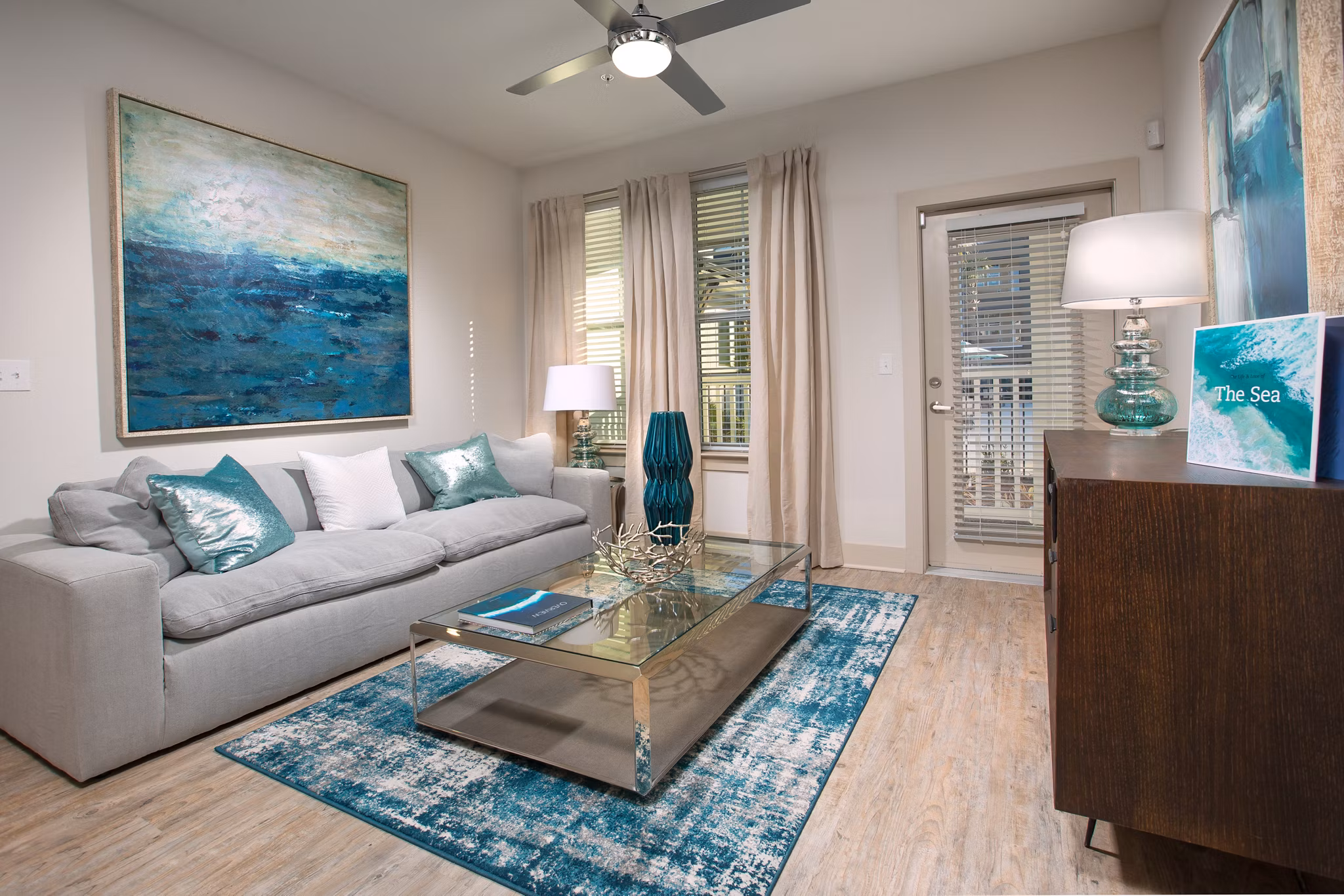 living room at Sea Glass Apartments