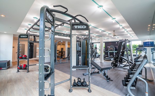 fitness center at Avana Bayview Apartments                                           
