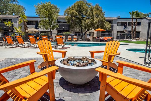 fire pit at Circ Tucson Apartments
