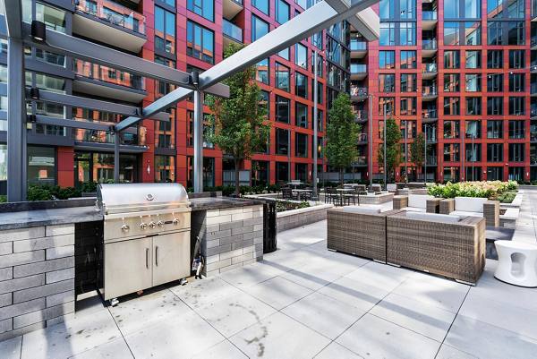 grill area at Elevate Apartments                    