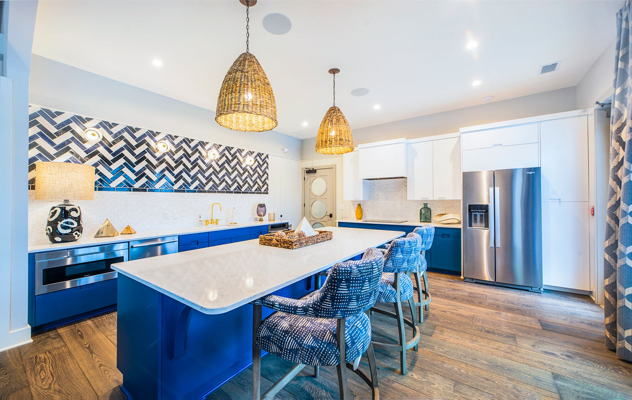 Elegant clubhouse at Atlantic at Grand Oaks Apartments featuring luxurious seating and modern decor