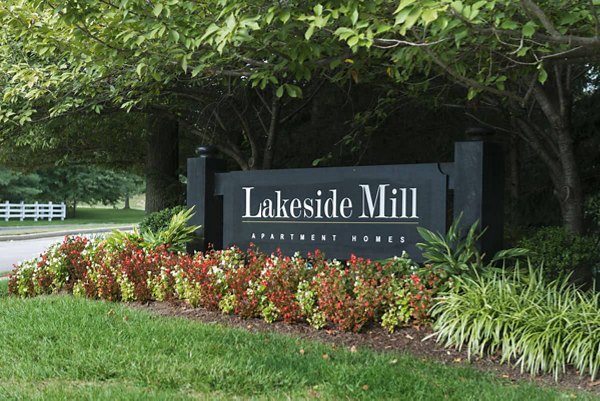 signage at Lakeside Mill Apartments