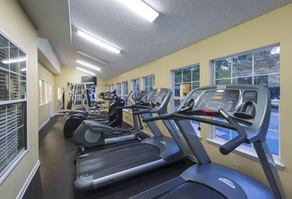 fitness center at Lakeside Mill Apartments