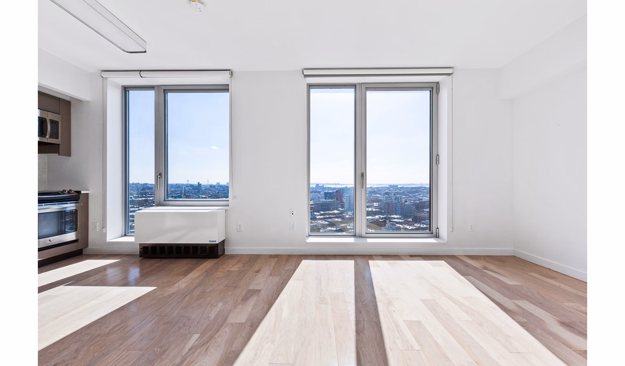 Bedroom with modern decor at 461 Dean Apartments, a Greystar luxury property in Brooklyn