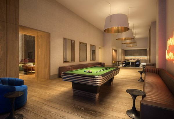game room at 19 Dutch Apartments      