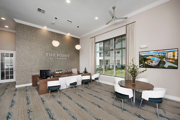 leasing office at The Point at Tamaya Apartments     