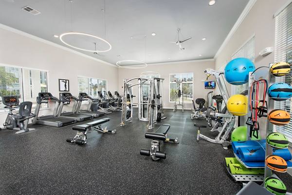fitness center at The Point at Tamaya Apartments    