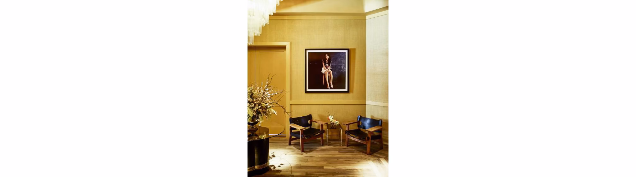 Clubhouse featuring modern design and lounge area at Henry Hall Apartments in New York City