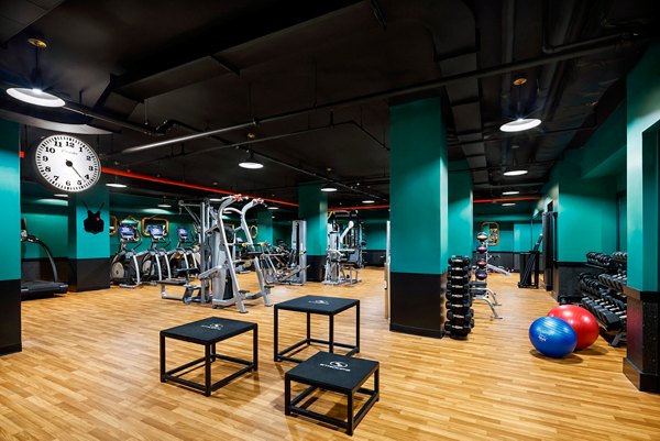 fitness center at Henry Hall Apartments            