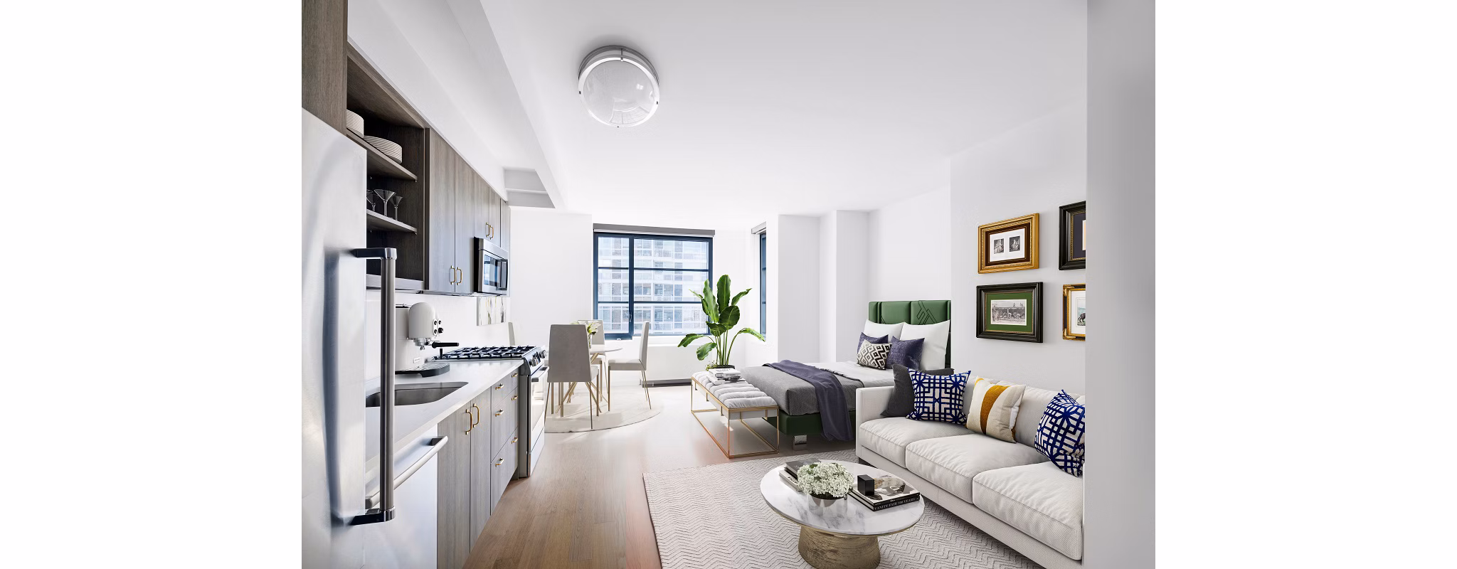 living room at Henry Hall Apartments   