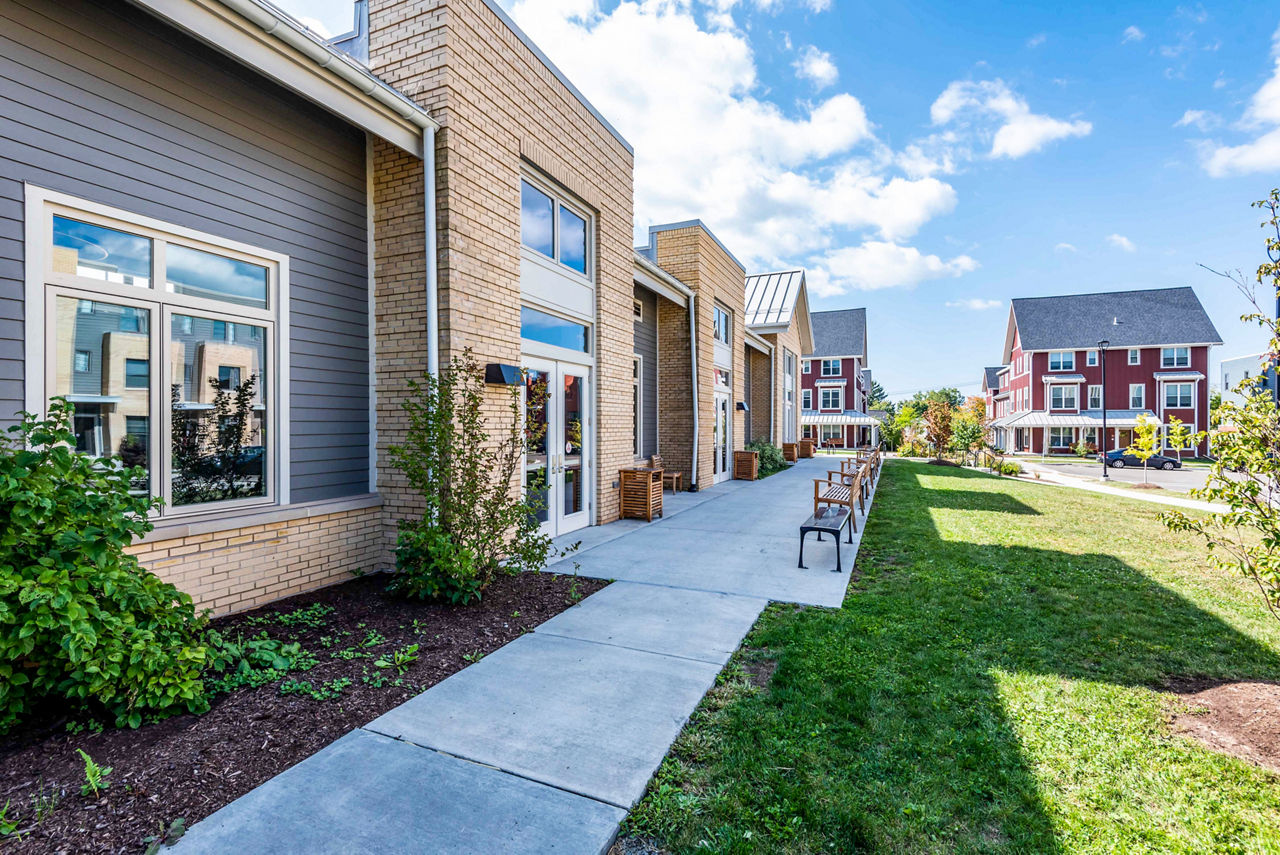 Elegant clubhouse with modern furnishings at Maplewood Apartments