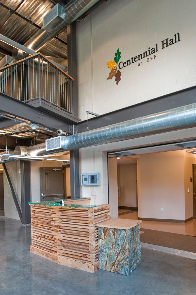Elegant clubhouse lobby with modern furnishings at Centennial Hall Apartments in Greystar community
