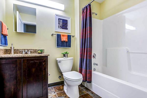 bathroom at University Village Apartments On Colvin
