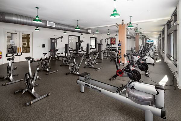 fitness center at The Oliver Apartments  
                                                                     