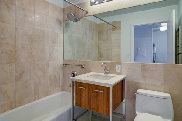 bathroom at 800 Sixth Apartments