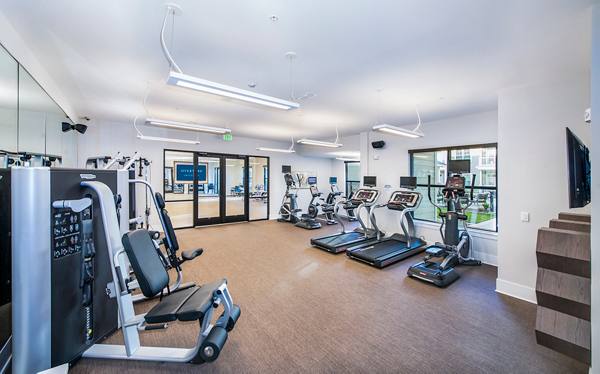 fitness center at Overture Greenville Apartments
