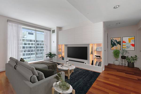 living room at 2130 Adam Clayton Powell Blvd Apartments