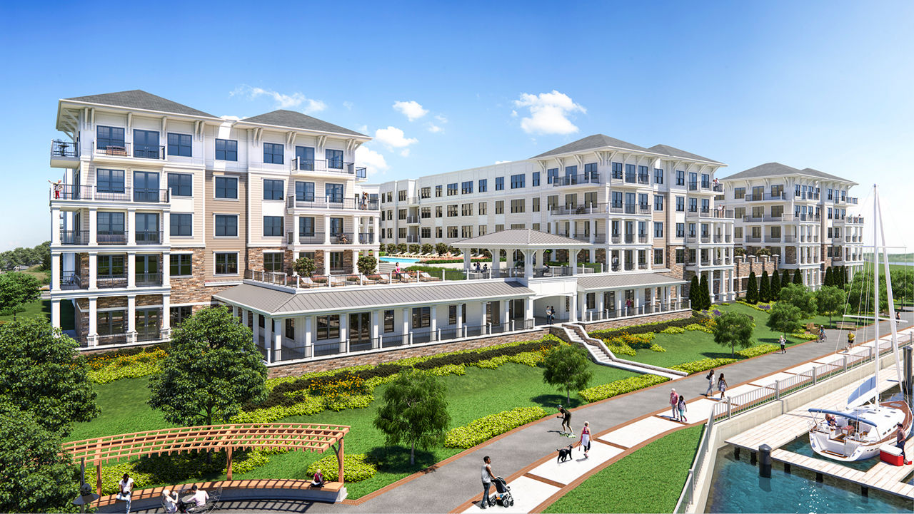 rendering at Harbor Landing at Garvies Point Apartments
