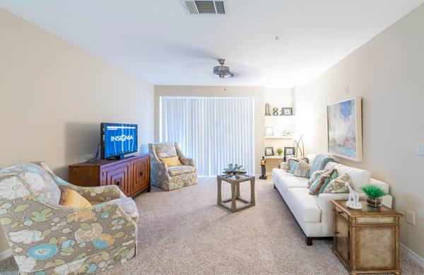 living room at Legacy On The Bay Apartments