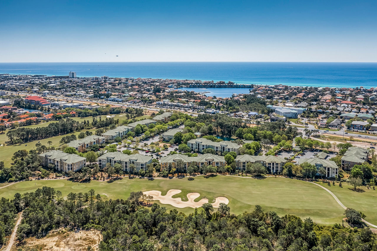 Bayfront view from Legacy On The Bay Apartments, offering serene landscapes and luxury living in Destin