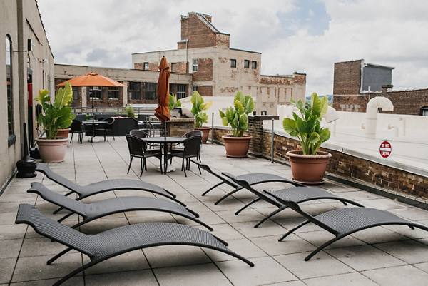 rooftop deck at The Cannery Apartments