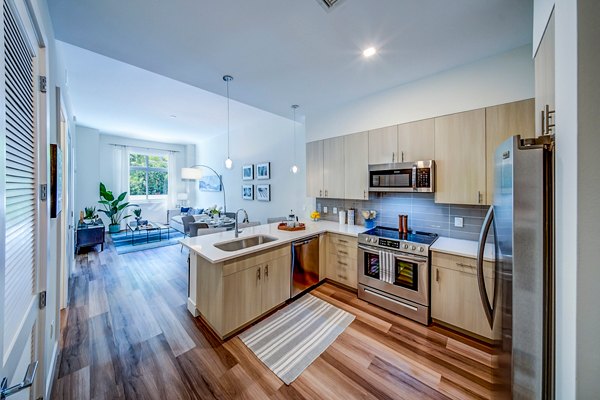 kitchen at Oversea at Flagler Banyan Square Apartments