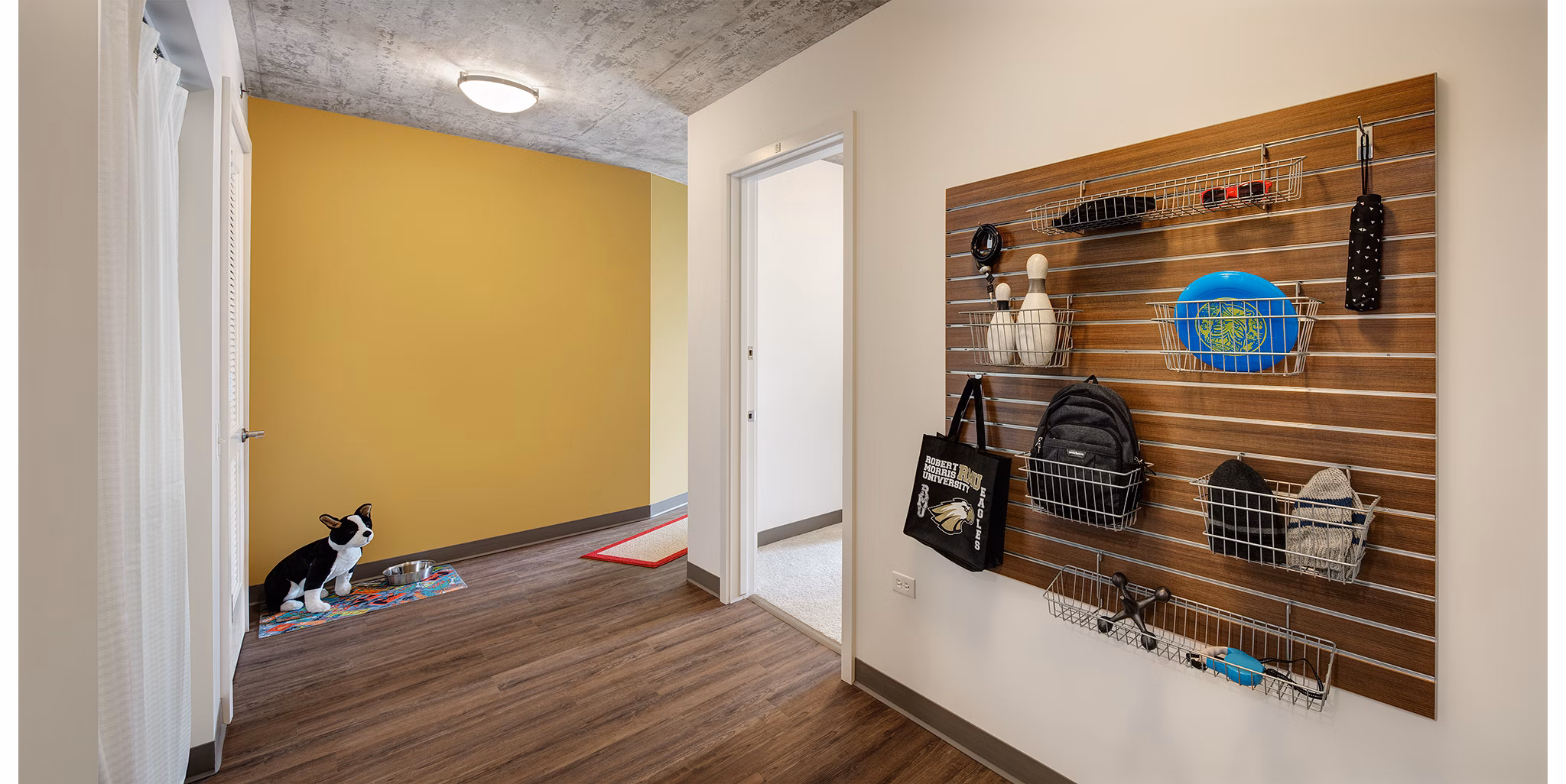 Living room with elegant modern design at 30 E Balbo, Chicago apartments