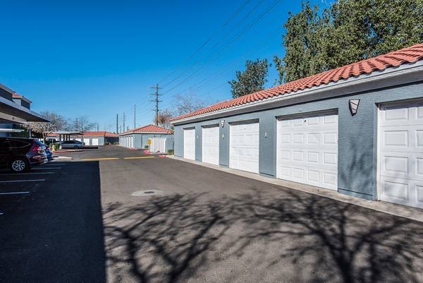 private garage at San Valiente Apartments