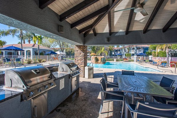 grill area at San Valiente Apartments