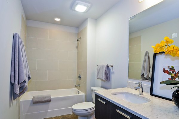 bathroom at 1313 Randolph Street Lofts Apartments