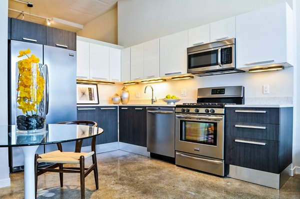 kitchen at 1313 Randolph Street Lofts Apartments