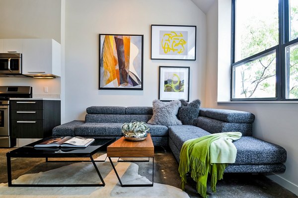 living room at 1313 Randolph Street Lofts Apartments