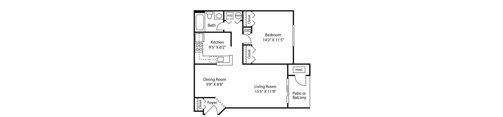 One Bedroom One Bath 709 SF703983 Avana Northlake Apartments