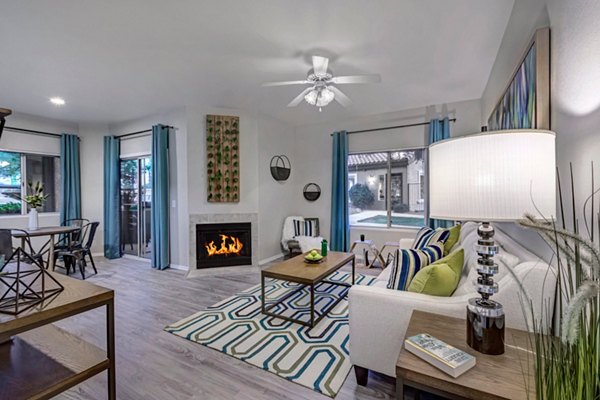 living room at Springs at Continental Ranch Apartments
