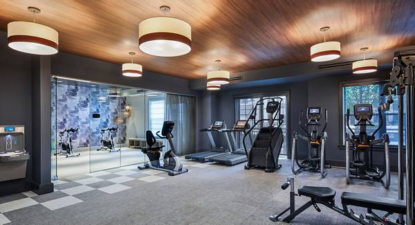 fitness center at The Atworth at Mellody Farms Apartments