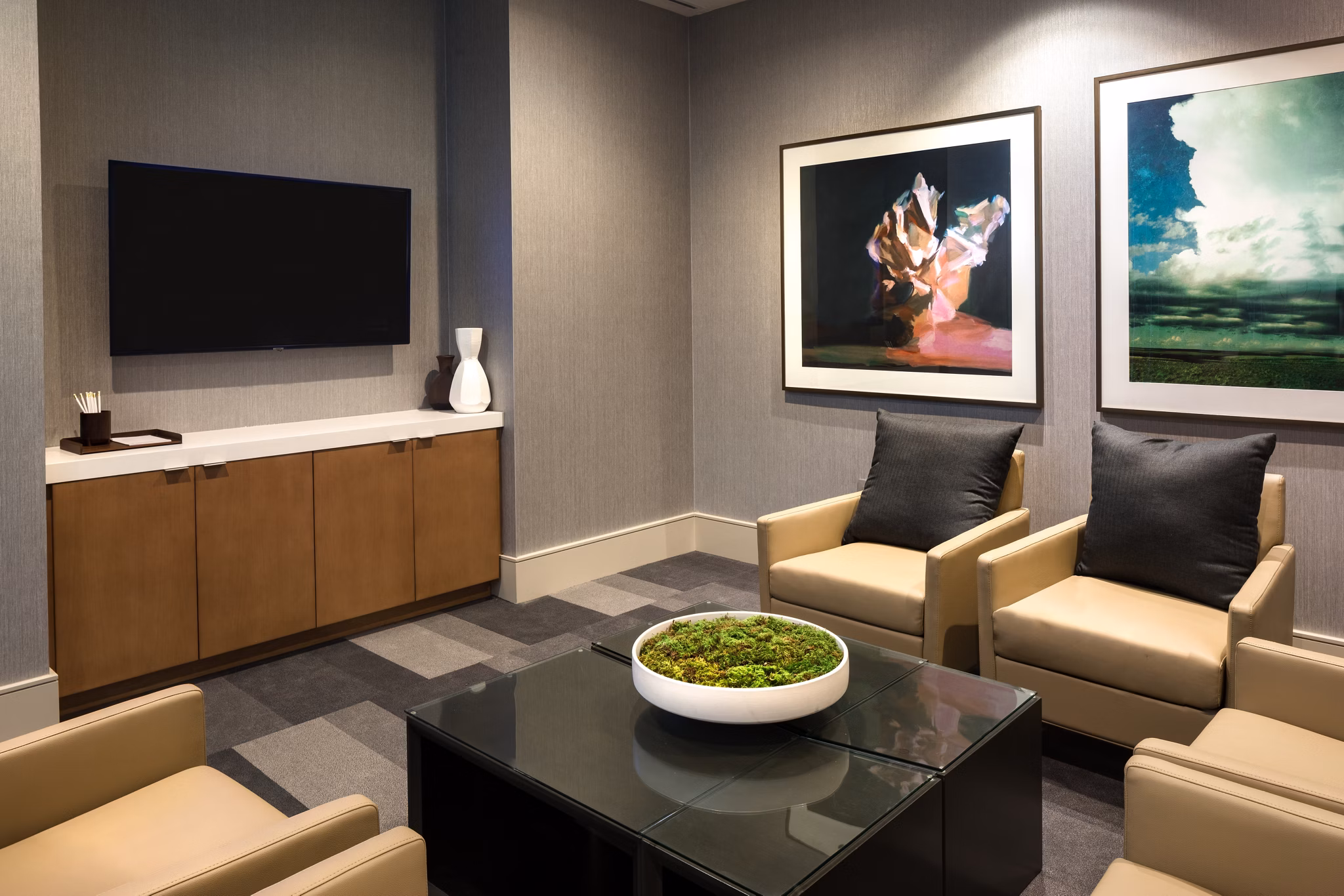 Luxurious clubhouse featuring modern design at The Kincaid at Legacy Apartments
