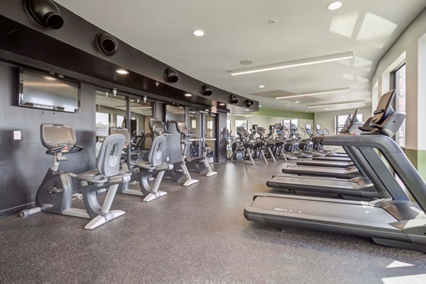 fitness center at The Varsity Apartments